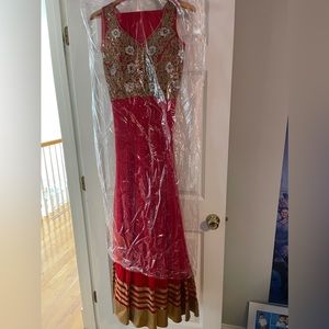 Indian Red Anarkali Outfit